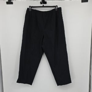 Eileen Fisher Black Slim Ankle Pants Size Zip Women's Size 1X